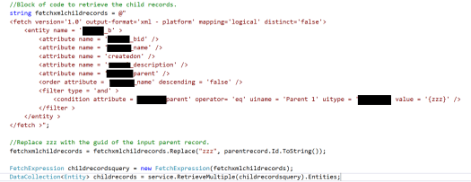 3 Custom Activity Query Child Records